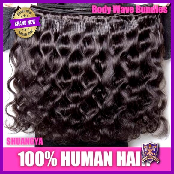 Brazilian Virgin Human Hair Extensions Body Wave Bundles with Lace Closure